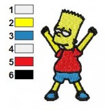 Simpsons Bart Embroidery Design
